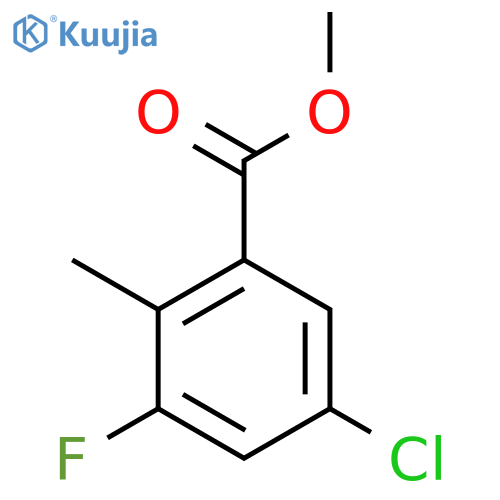 Methyl 5-chloro-3-fluoro-2-methylbenzoate structure