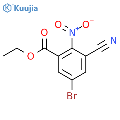 Ethyl 5-bromo-3-cyano-2-nitrobenzoate structure
