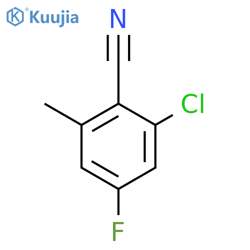 2-Chloro-4-fluoro-6-methylbenzonitrile structure