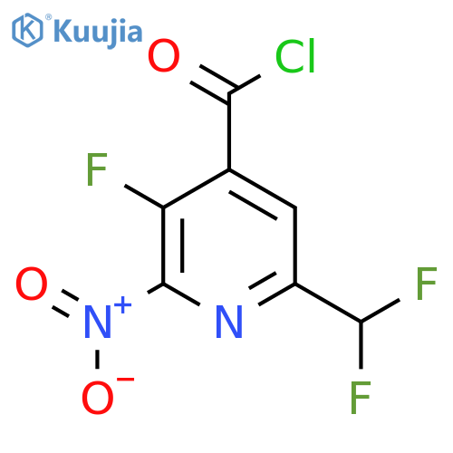 6-(Difluoromethyl)-3-fluoro-2-nitropyridine-4-carbonyl chloride structure