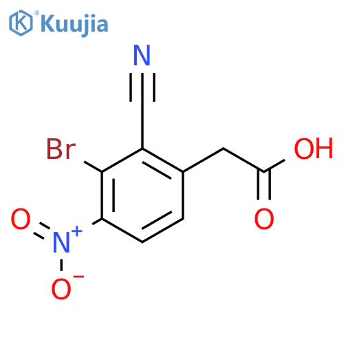 3-Bromo-2-cyano-4-nitrophenylacetic acid structure