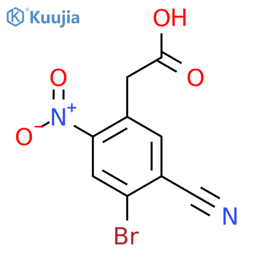 4-Bromo-5-cyano-2-nitrophenylacetic acid structure