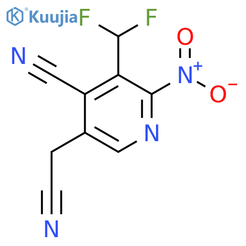 4-Cyano-3-(difluoromethyl)-2-nitropyridine-5-acetonitrile structure