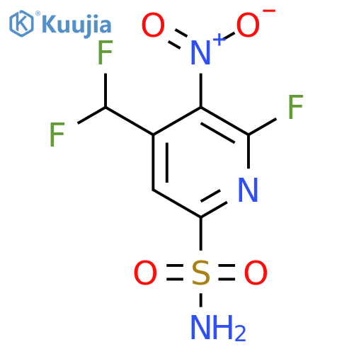 4-(Difluoromethyl)-2-fluoro-3-nitropyridine-6-sulfonamide structure