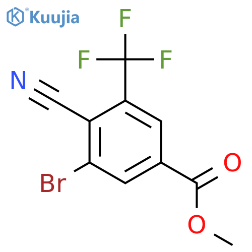 Methyl 3-bromo-4-cyano-5-(trifluoromethyl)benzoate structure