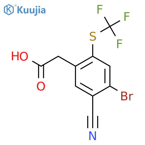 4-Bromo-5-cyano-2-(trifluoromethylthio)phenylacetic acid structure