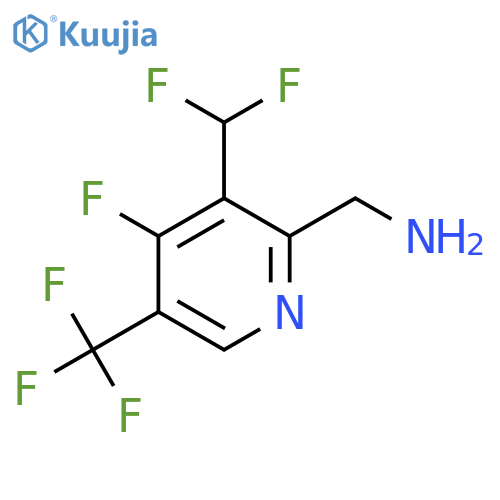 2-(Aminomethyl)-3-(difluoromethyl)-4-fluoro-5-(trifluoromethyl)pyridine structure