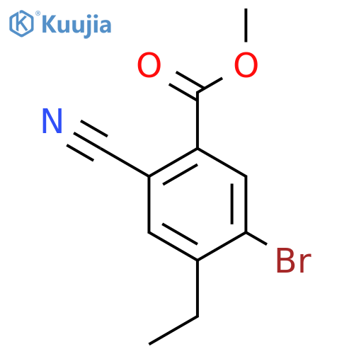 Methyl 5-bromo-2-cyano-4-ethylbenzoate structure