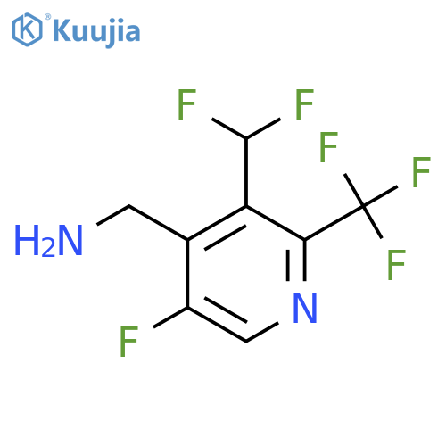 4-(Aminomethyl)-3-(difluoromethyl)-5-fluoro-2-(trifluoromethyl)pyridine structure