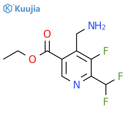 Ethyl 4-(aminomethyl)-2-(difluoromethyl)-3-fluoropyridine-5-carboxylate structure