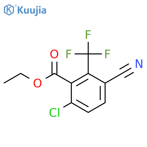 Ethyl 6-chloro-3-cyano-2-(trifluoromethyl)benzoate structure