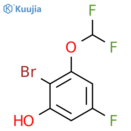 2-Bromo-3-difluoromethoxy-5-fluorophenol structure