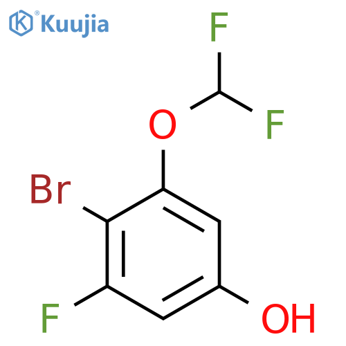4-Bromo-3-difluoromethoxy-5-fluorophenol structure