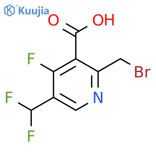 2-(Bromomethyl)-5-(difluoromethyl)-4-fluoropyridine-3-carboxylic acid structure