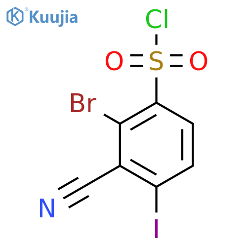 2-Bromo-3-cyano-4-iodobenzenesulfonyl chloride structure