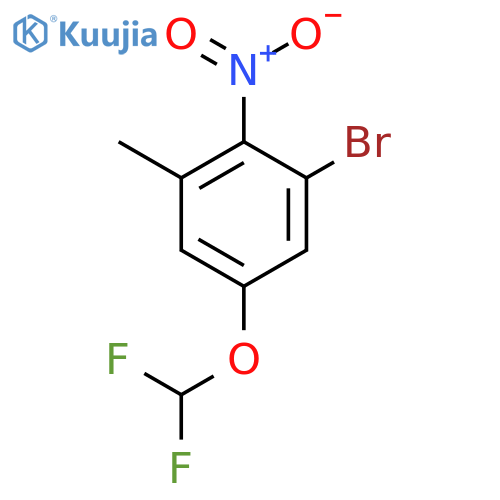 3-Bromo-5-difluoromethoxy-2-nitrotoluene structure