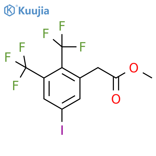 Methyl 2,3-bis(trifluoromethyl)-5-iodophenylacetate structure