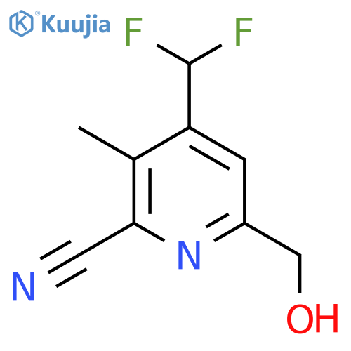 2-Cyano-4-(difluoromethyl)-3-methylpyridine-6-methanol structure