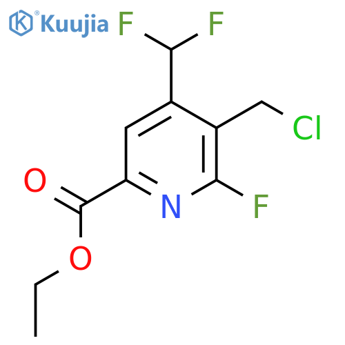 Ethyl 3-(chloromethyl)-4-(difluoromethyl)-2-fluoropyridine-6-carboxylate structure