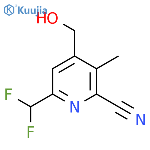 2-Cyano-6-(difluoromethyl)-3-methylpyridine-4-methanol structure
