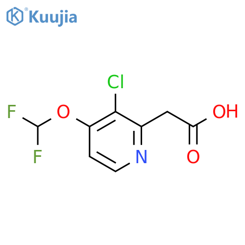 2-(3-Chloro-4-(difluoromethoxy)pyridin-2-yl)acetic acid structure