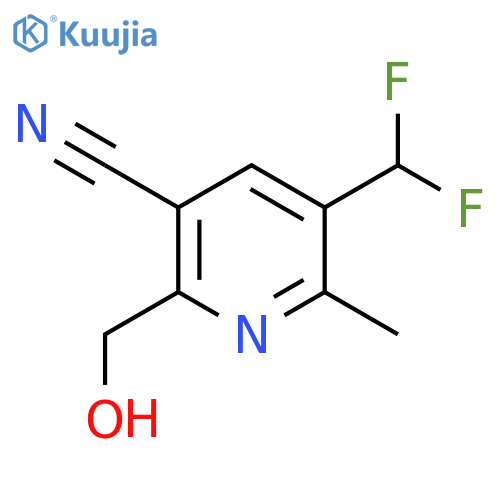 3-Cyano-5-(difluoromethyl)-6-methylpyridine-2-methanol structure
