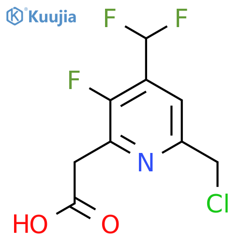 6-(Chloromethyl)-4-(difluoromethyl)-3-fluoropyridine-2-acetic acid structure