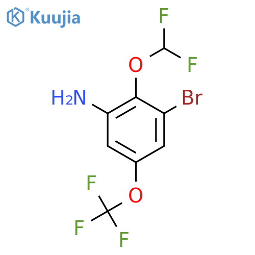 3-Bromo-2-difluoromethoxy-5-(trifluoromethoxy)aniline structure