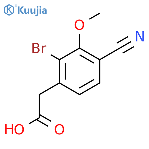 2-Bromo-4-cyano-3-methoxyphenylacetic acid structure