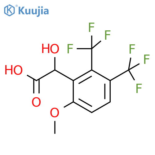 2,3-Bis(trifluoromethyl)-6-methoxymandelic acid structure