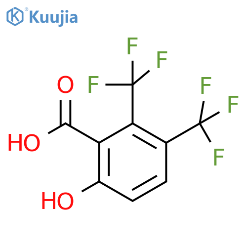 2,3-Bis(trifluoromethyl)-6-hydroxybenzoic acid structure