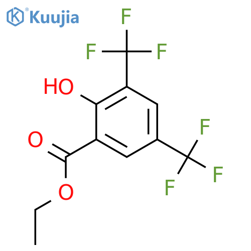 Ethyl 3,5-bis(trifluoromethyl)-2-hydroxybenzoate structure