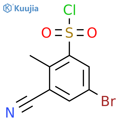 5-Bromo-3-cyano-2-methylbenzenesulfonyl chloride structure