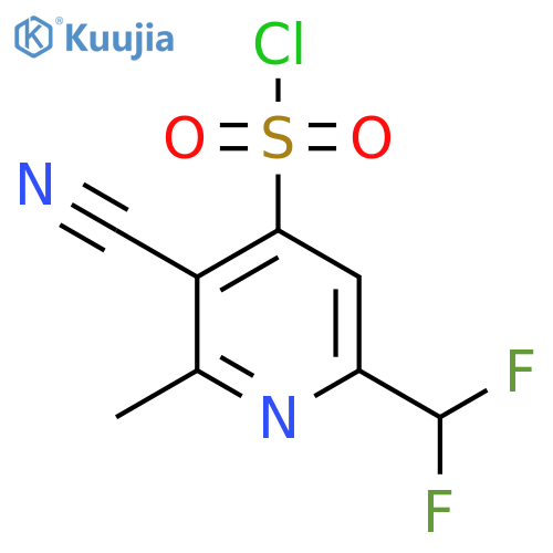3-Cyano-6-(difluoromethyl)-2-methylpyridine-4-sulfonyl chloride structure