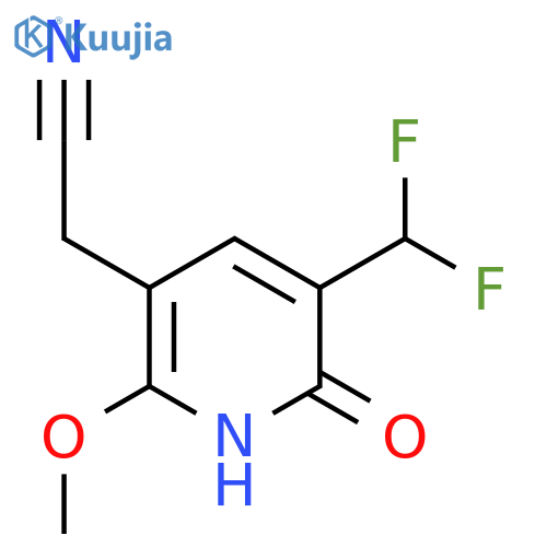 3-(Difluoromethyl)-2-hydroxy-6-methoxypyridine-5-acetonitrile structure