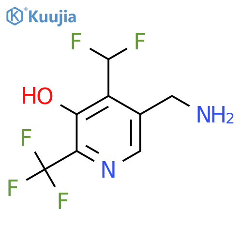 5-(Aminomethyl)-4-(difluoromethyl)-3-hydroxy-2-(trifluoromethyl)pyridine structure