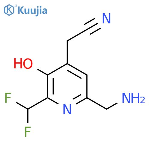 6-(Aminomethyl)-2-(difluoromethyl)-3-hydroxypyridine-4-acetonitrile structure