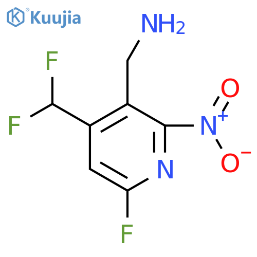 3-(Aminomethyl)-4-(difluoromethyl)-6-fluoro-2-nitropyridine structure