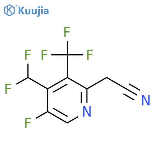 4-(Difluoromethyl)-5-fluoro-3-(trifluoromethyl)pyridine-2-acetonitrile structure