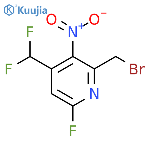 2-(Bromomethyl)-4-(difluoromethyl)-6-fluoro-3-nitropyridine structure
