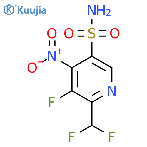 2-(Difluoromethyl)-3-fluoro-4-nitropyridine-5-sulfonamide structure