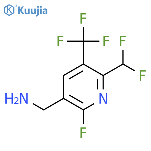 3-(Aminomethyl)-6-(difluoromethyl)-2-fluoro-5-(trifluoromethyl)pyridine structure