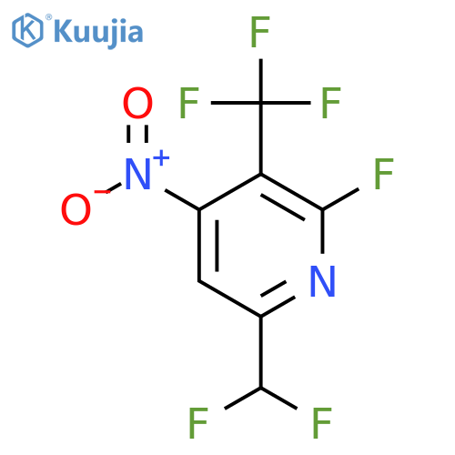 6-(Difluoromethyl)-2-fluoro-4-nitro-3-(trifluoromethyl)pyridine structure