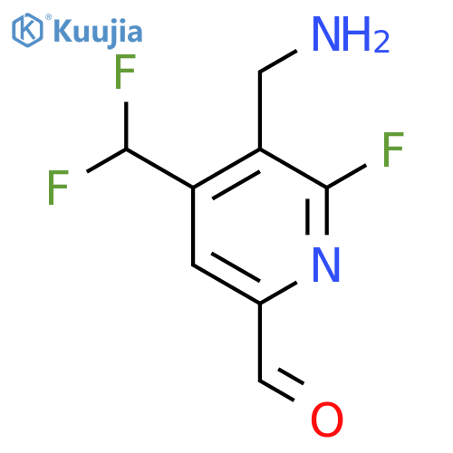 3-(Aminomethyl)-4-(difluoromethyl)-2-fluoropyridine-6-carboxaldehyde structure