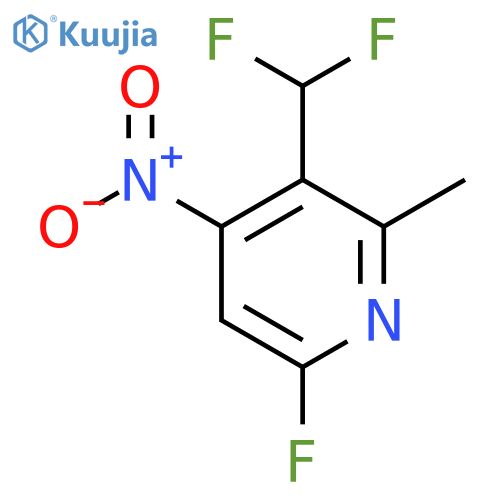 3-(Difluoromethyl)-6-fluoro-2-methyl-4-nitropyridine structure