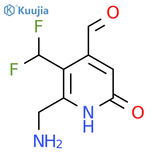 2-(Aminomethyl)-3-(difluoromethyl)-6-hydroxypyridine-4-carboxaldehyde structure