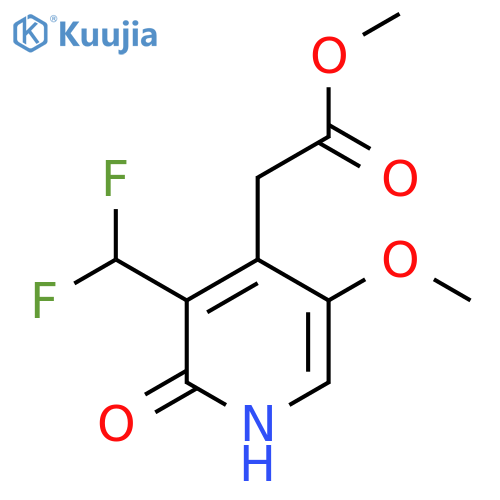 Methyl 3-(difluoromethyl)-2-hydroxy-5-methoxypyridine-4-acetate structure
