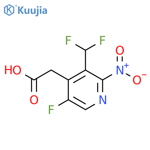 3-(Difluoromethyl)-5-fluoro-2-nitropyridine-4-acetic acid structure