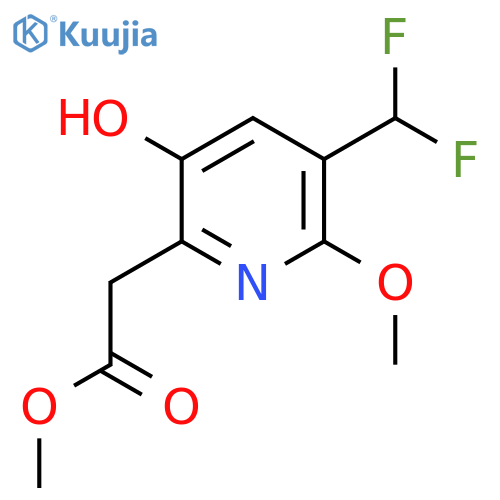 Methyl 3-(difluoromethyl)-5-hydroxy-2-methoxypyridine-6-acetate structure