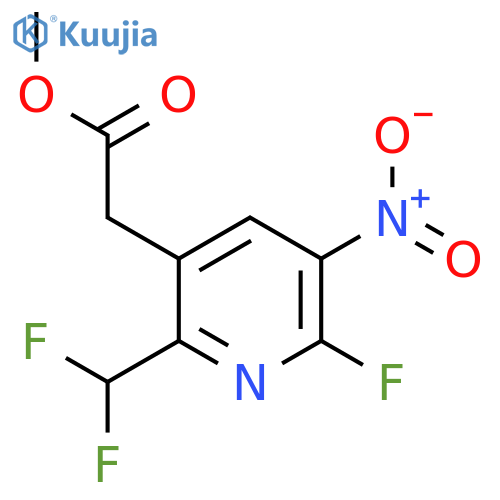 Methyl 2-(difluoromethyl)-6-fluoro-5-nitropyridine-3-acetate structure